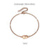 Bold Alphabet Letter Initial Charm Bracelet in Rose Gold Tone
